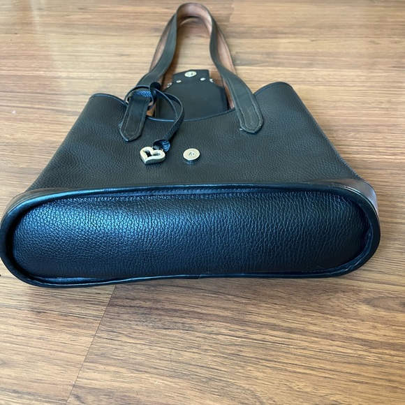 Brighton Black Leather Tote with Iconic Heart Charm - Picture 4 of 8